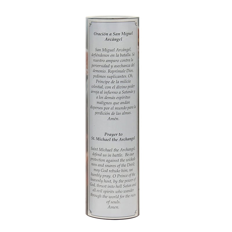Stonebriar St. Micheal Flameless LED Devotional Prayer Candle with Automatic Timer - Image 3